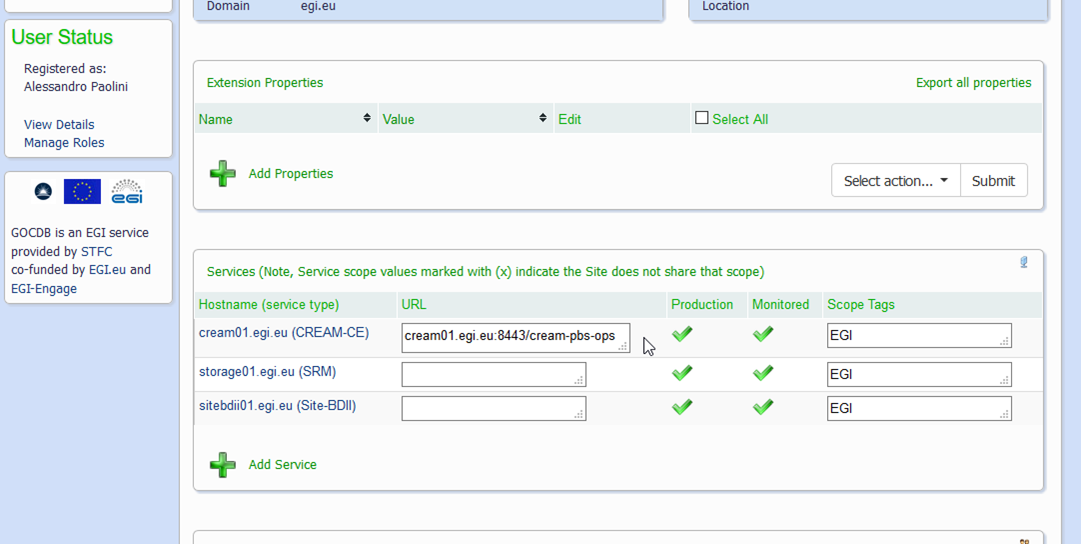 Completed service overview