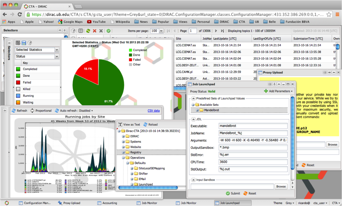 The DIRAC Web portal