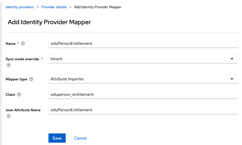 eduPersonEntitlement mapper