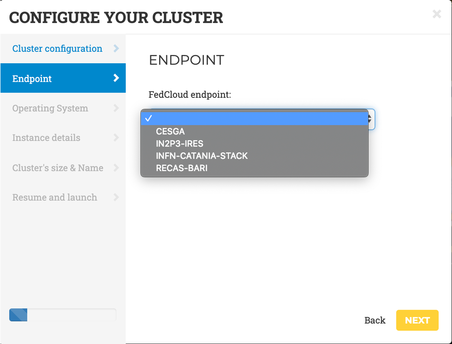 FedCloud endpoint