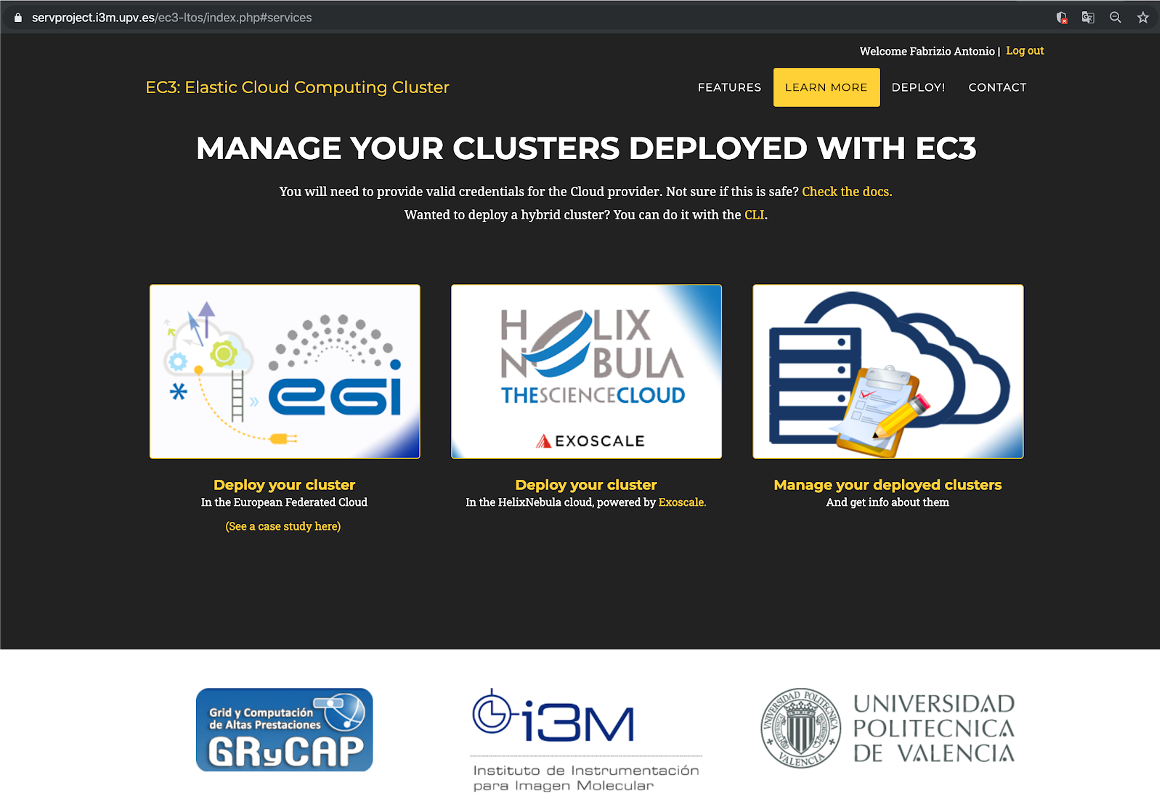 EC3 front page
