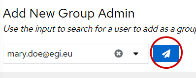 Send email to invite group admin