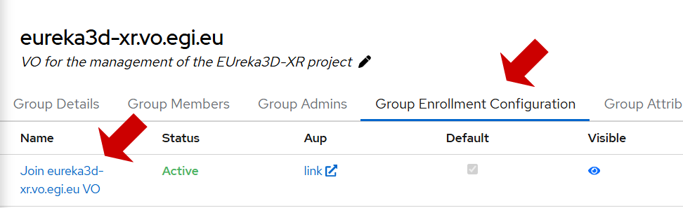 Access existing group enrolment