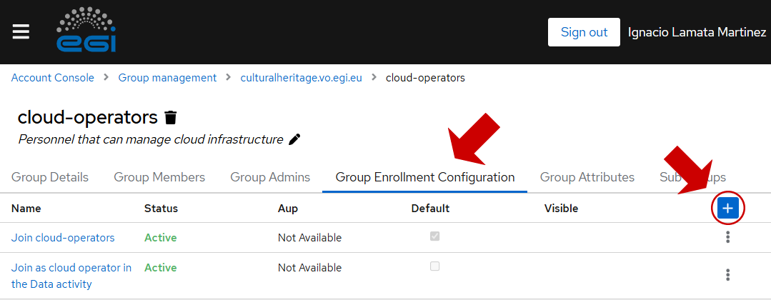 Access to create group enrolment