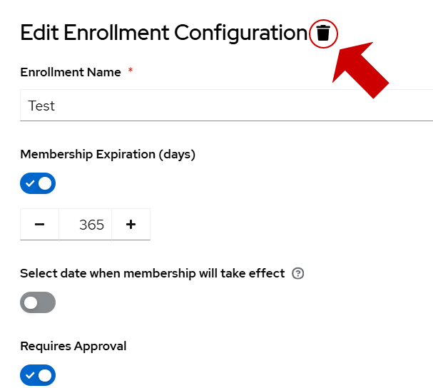Delete group enrolment