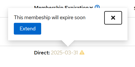 Extend membership