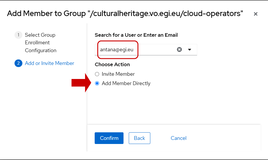Add Member Directly