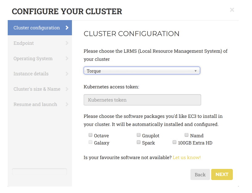 Configure the LRMS of the EC3 cluster