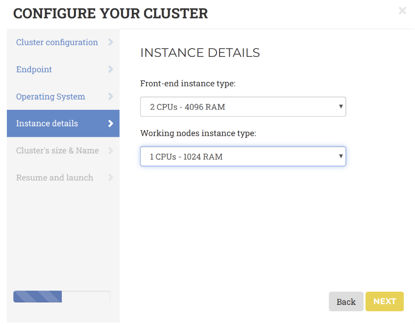 Configure of the cluster nodes
