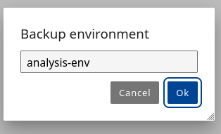 Backup environment