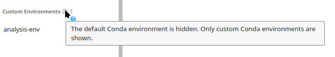 Default env hint
