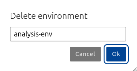 Delete environment