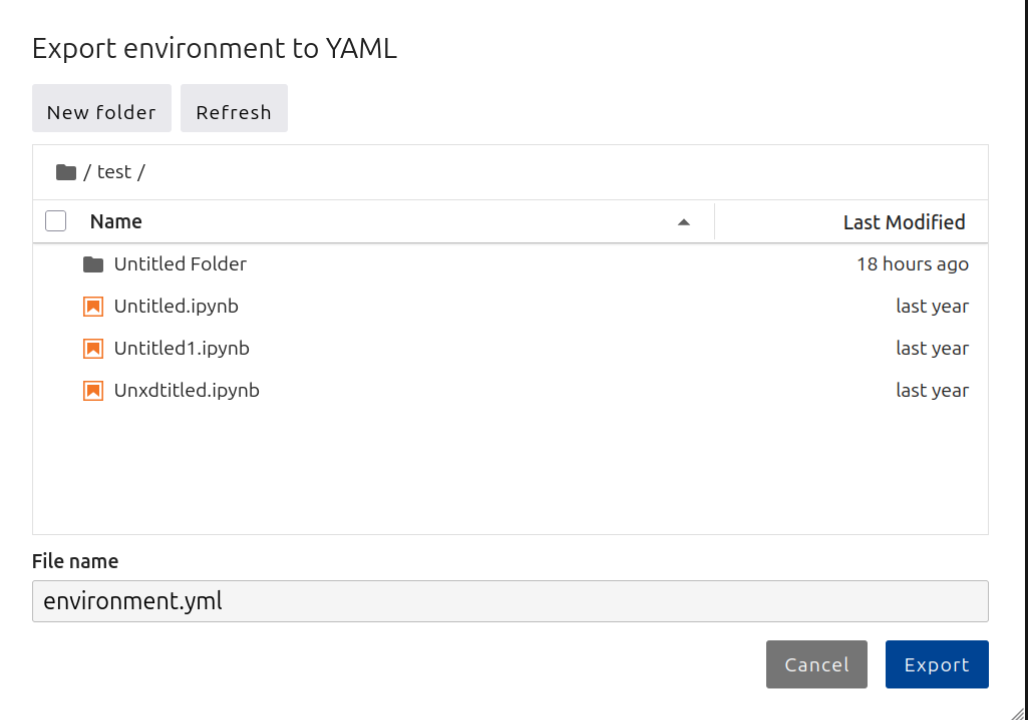 Export environment