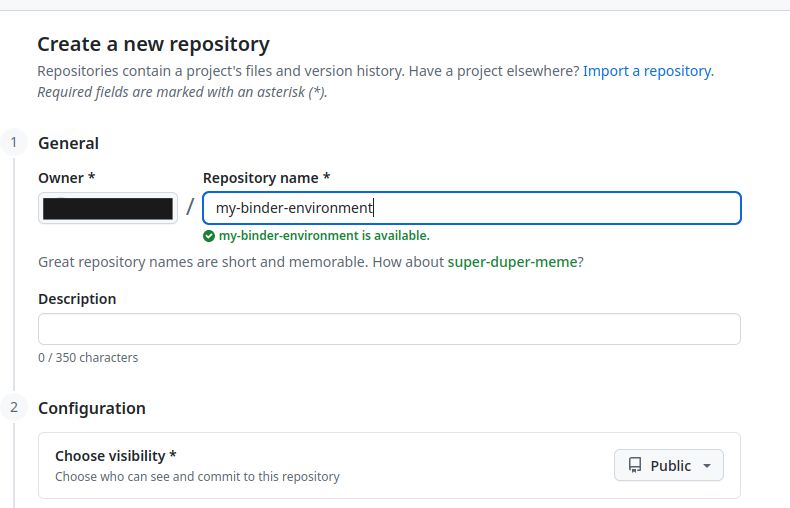Create a new repository