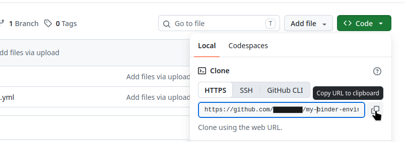 Get repository link