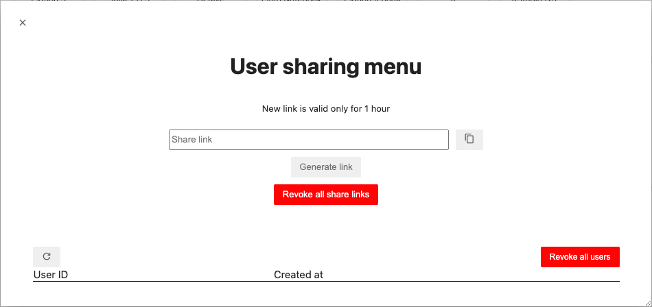user sharing window