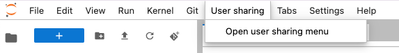 user sharing menu